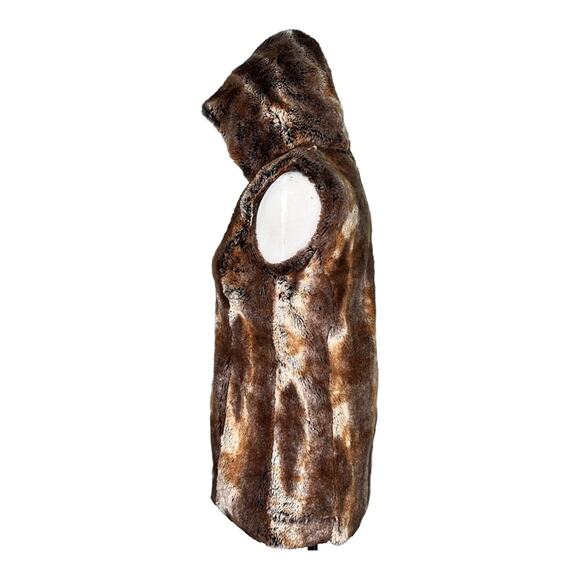 Donna Salyers  Fabulous Furs Mink Hooded Faux Fur Vest Womens XS - Picture 5 of 10